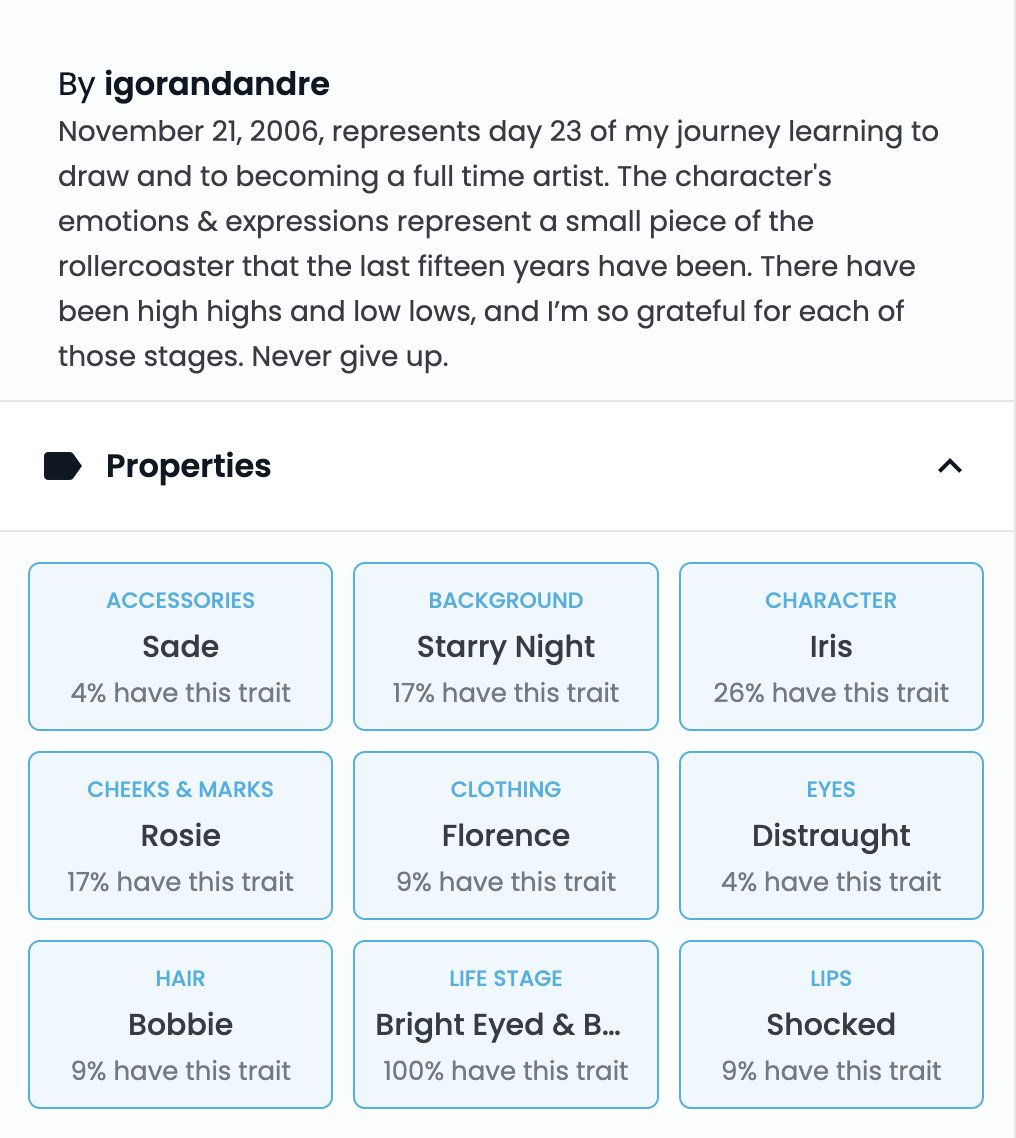 💥 Just minted! 💥
Congrats to <a href="/IgorandAndre/">Igor + André</a>! 💫
You're a proud parent of Iris! 
Make sure to comfort her through her difficulty ♥️🙏
Why is she shocked &amp; Distraught?

#NFTdrop #15YearLater #mintingnow #Minting  #TeamIris #BrightEyedandBushyTailed

opensea.io/assets/ethereu…