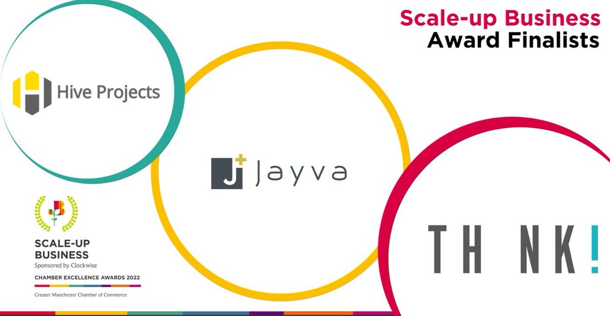 GM Chamber (@gmchamber) on Twitter photo Our penultimate award is the Scale-Up Business Award, sponsored by <a href="/workclockwise/">Clockwise</a>.
The finalists are:
<a href="/HiveProjectsLtd/">HiveProjects</a>
<a href="/thinkdesignmcr/">Think</a>
<a href="/JayvaGlobal/">Jayva Global</a>
#GMCCExcellence Our penultimate award is the Scale-Up Business Award, sponsored by <a href="/workclockwise/">Clockwise</a>.
The finalists are:
<a href="/HiveProjectsLtd/">HiveProjects</a>
<a href="/thinkdesignmcr/">Think</a>
<a href="/JayvaGlobal/">Jayva Global</a>
#GMCCExcellence