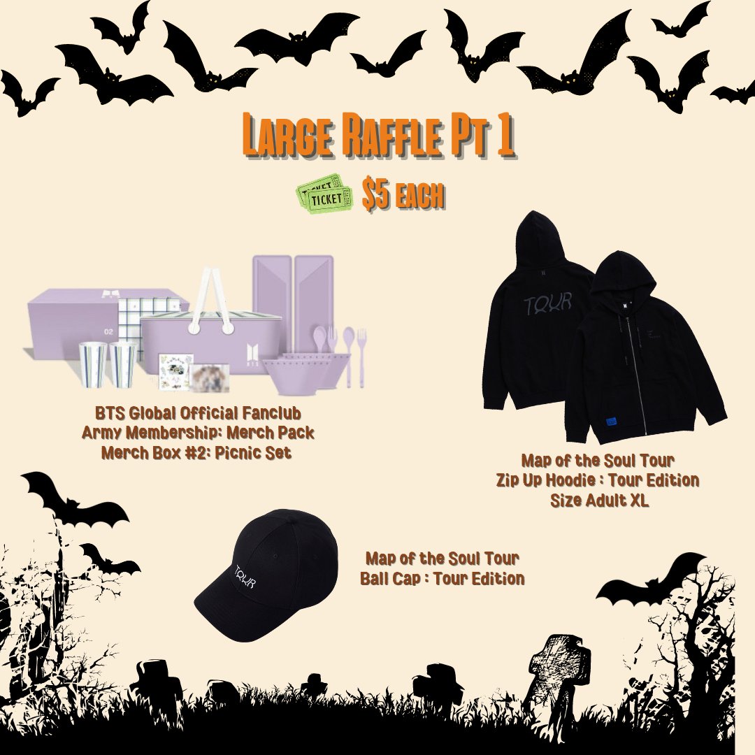 seoulfest's tweet photo. 🎟 Spooky Raffle Announcement: Large Raffle Pt 1! 🎟

Welcome to our first part of our Spooky Raffle announcements! 👻  We will slowly be announcing most of the items that will be in our Large, Medium, and Small raffles. Stay tuned for the next announcement 🎃 https://t.co/5bfxrWwyWU