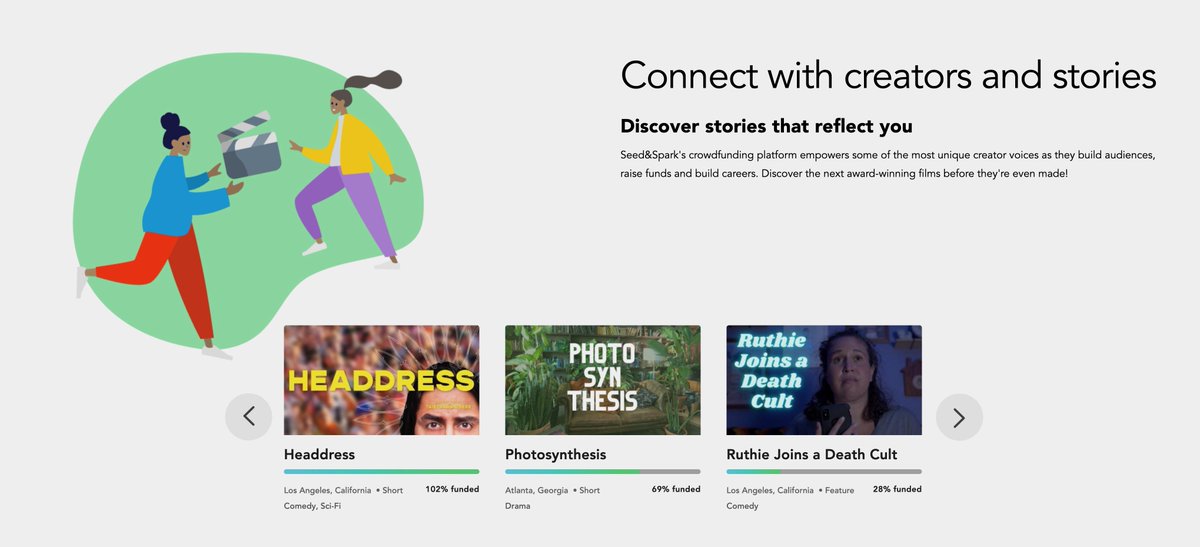 Wow, we're on the <a href="/seedandspark/">Seed&Spark</a> home page! We're trying to hit 30% of our goal by the end of the day and we're SO close! Check out our campaign and make your pledge here: tiny.cc/ruthie