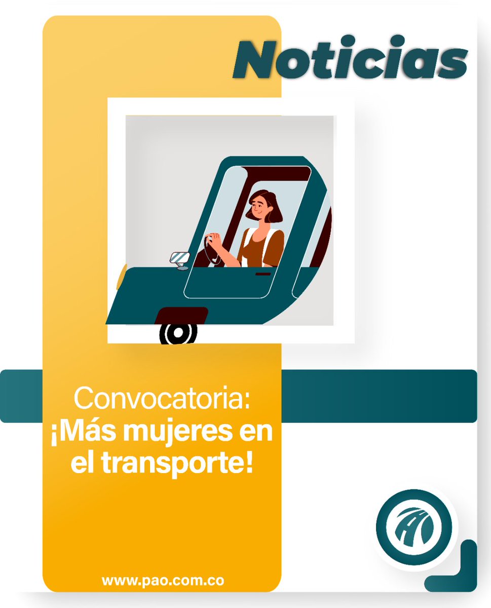 PaoPlataforma's tweet photo. 🚌 Nueva edición de la convocatoria ¡Más mujeres en el transporte!👩🏽👩🏻

Las mujeres que deseen aplicar deben diligenciar el formulario de preinscripción que estará habilitado hasta el 30 de septiembre de 2022👉🏼 detalles aquí: https://t.co/HfbLHGXXrt 🔗

#FelizJueves #SIPT #Bogotá https://t.co/plTTFBNzav