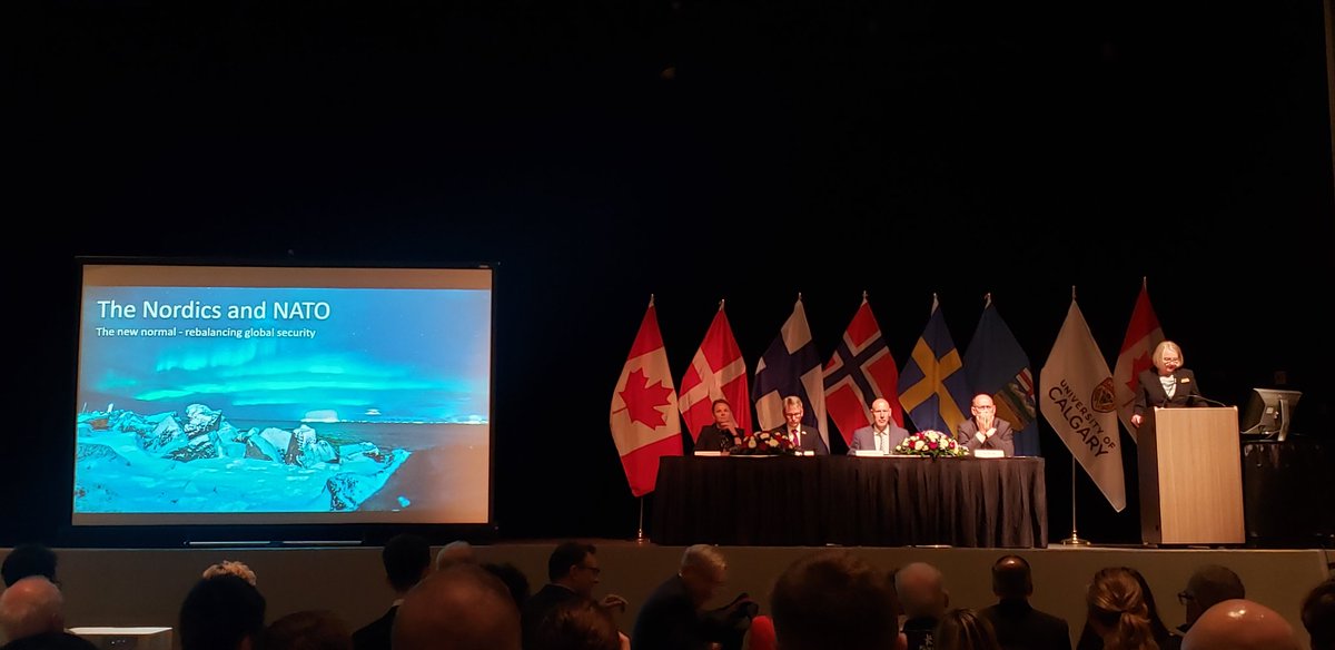 Happening right now at <a href="/UCalgary/">U Calgary</a> - the Nordics and NATO with ambassadors of Denmark, Finland, Norway and Sweden.