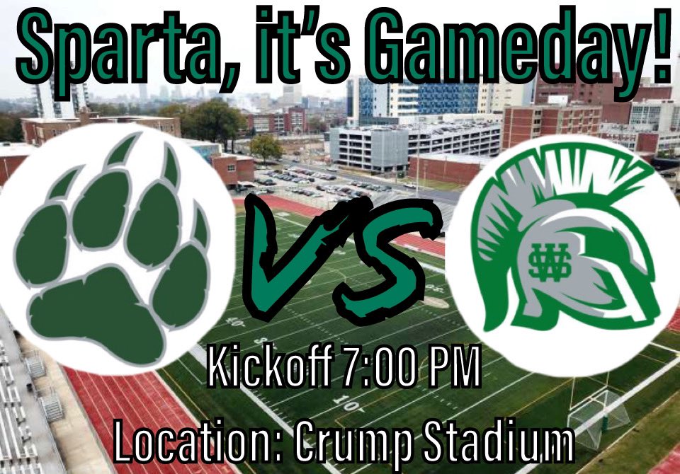 WhiteStationFB's tweet photo. Thursday Night Football has arrived. Come see us tonight at Crump Stadium against Cordova.
#OnwardSpartans #GoSpartansGo https://t.co/W3bWp32HND
