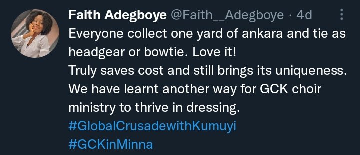 CeeZoe_'s tweet photo. We cannot talk about #GCKinMinna without talking about their SO outfits 😜😜
When it comes to dressing, I'm his number 1 fan 💃💃 Odi sharrrrrp 🔥🔥
The choir outfits too were nice. No too much paparazzi. Everything was on point. 👌
#DLconversations https://t.co/qfFlFKyiEP