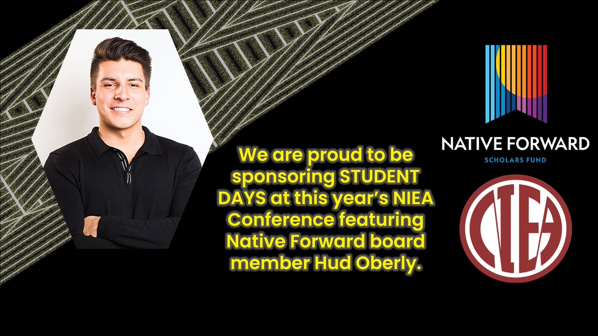 Native_Forward's tweet photo. We are sponsoring Student Days at @WereNIEA next week! 

Native Forward board member, Hud Oberly, will be presenting from 2 - 2:45 p.m. on Thurs., Oct. 6. at the @okcconvcenter! 

#NativeTwitter #WeAreNativeForward #WeAreEducationForward #EducationSovereignty #NIEAStudentDays https://t.co/X7oEJf0Zrc