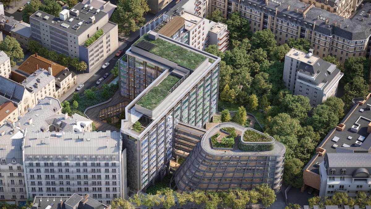 egregoire's tweet photo. Il faut que la réhabilitation devienne la norme, plutôt que démolir et reconstruire. 

Le projet #BIOME a réussi à conjuguer esthétisme et réhabilitation, bureaux, logements, jardin et services. https://t.co/952SP3uu69