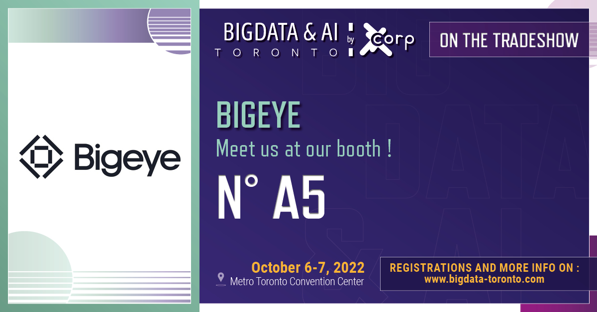 Bigeyedata's tweet photo. We're excited to head to Toronto next week to sponsor Big Data & AI! If you're going to be there, be sure to swing by the Bigeye booth to meet the team.
Contact us at events@bigeye.com to learn more.
#BDAI #BDAIT #Toronto #conference #data #bigdata #dataobservability https://t.co/7UxEnDDpaw