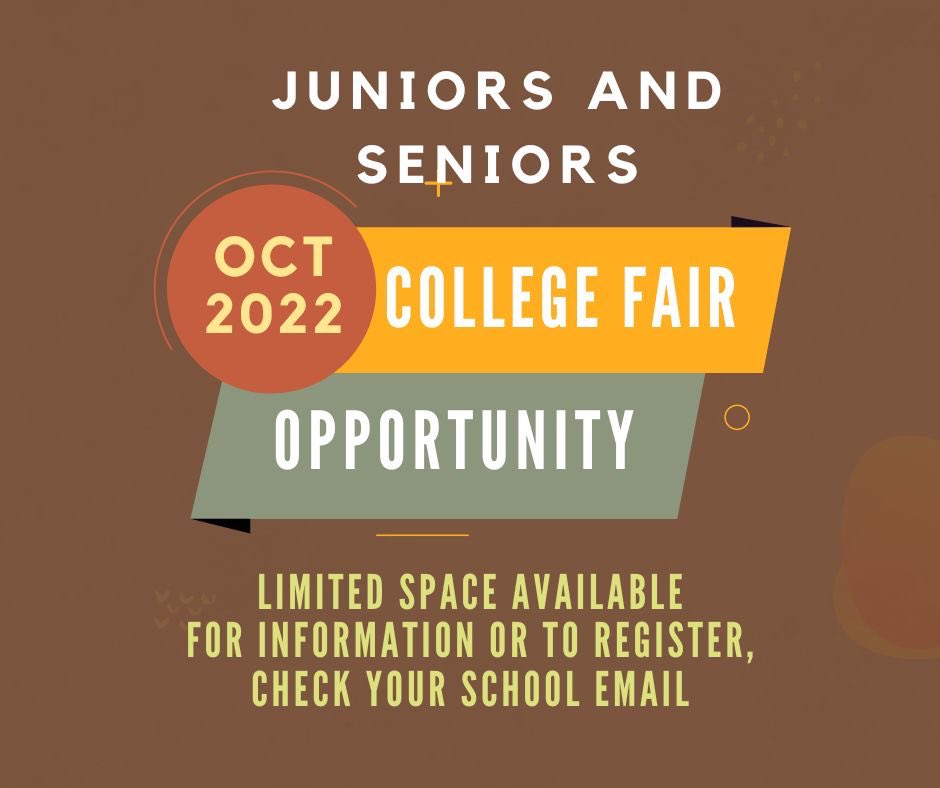 chguidance's tweet photo. Our 11th and 12th graders have the opportunity to attend the Nacogdoches College Fair on October 20!  Space is limited, so register today! Forms and more information are available in your school email account and in the high school office. https://t.co/ZjMKPYq6kQ