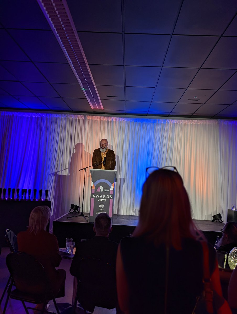 PlayhouseDerry's tweet photo. So honoured to receive Highly Commended in @artsbusinessni Brand Storytelling Award with #GuildhallDerry at #ABNIawards2022. Congratulations to all winners and shortlisted including neighbours @MillenniumForum! 🌟🌟 https://t.co/FMEUMRW7Vl