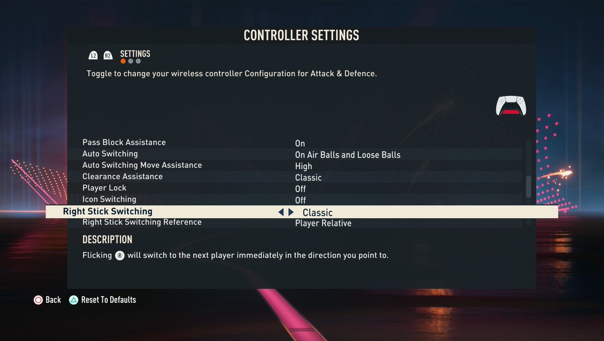 FYI - 

The 'new' right stick switching on Fifa 23 causes stutters &amp; lags your game.

STRONGLY advise switching to classic. Will make your defending experience way smoother. 

It's in the controller settings when you pause the game.