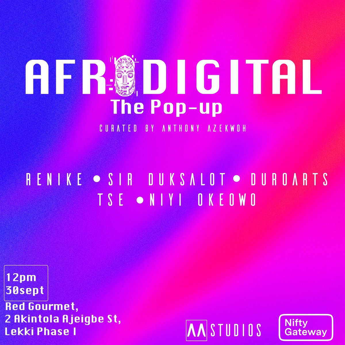 sirduksalot's tweet photo. Meet 'Anyanwụ'.
My @NiftyGateway genesis drop curated by my good friend, @AnthonyAzekwoh is live. Come hang with the gang tomorrow, we outside. @iamrenike @TSE____ @duro_arts @niyiokeowo #Afrodigital ⚔️ https://t.co/F6a5eFjZVl