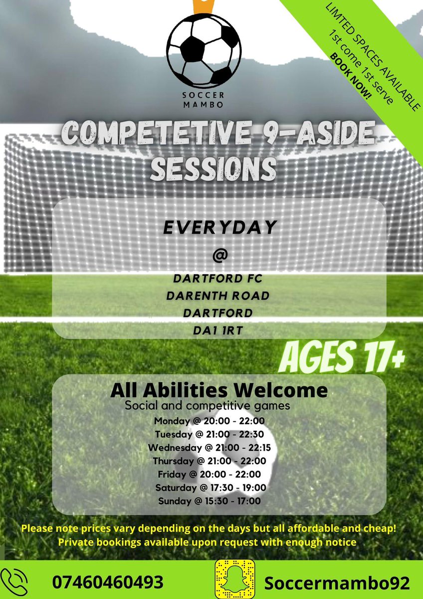 AaronMcCall22's tweet photo. Are you currently without a club or not getting the minutes you want?

Then why not get along to soccer mambo for extra sessions and meet new people.

These guys have the contacts to maybe help you in your next move in football...

#GETTHEBUZZBACK

⚽ @EmmanuelKadiki ⚽ https://t.co/cfryuKW9SM