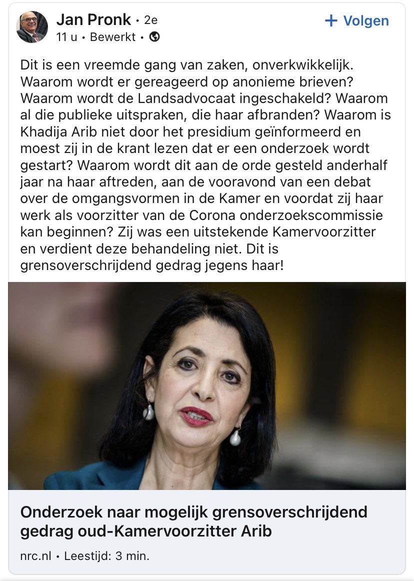 Deze vragen heb ik ook. Waarom op deze manier? Alles achter de rug om van <a href="/khadijaArib/">Khadija Arib</a>.
