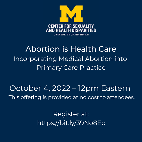 UMichGlobalNurs's tweet photo. Do not miss @umichnursing faculty Lee Rosevelt and Ruth Zielinski's zoom-based continuing education activity to share best practices in medical abortion (provision and aftercare). Focus will be on US healthcare with examples from global contexts!
Register: https://t.co/xJg7iUY70i https://t.co/JO0mJFbjUP