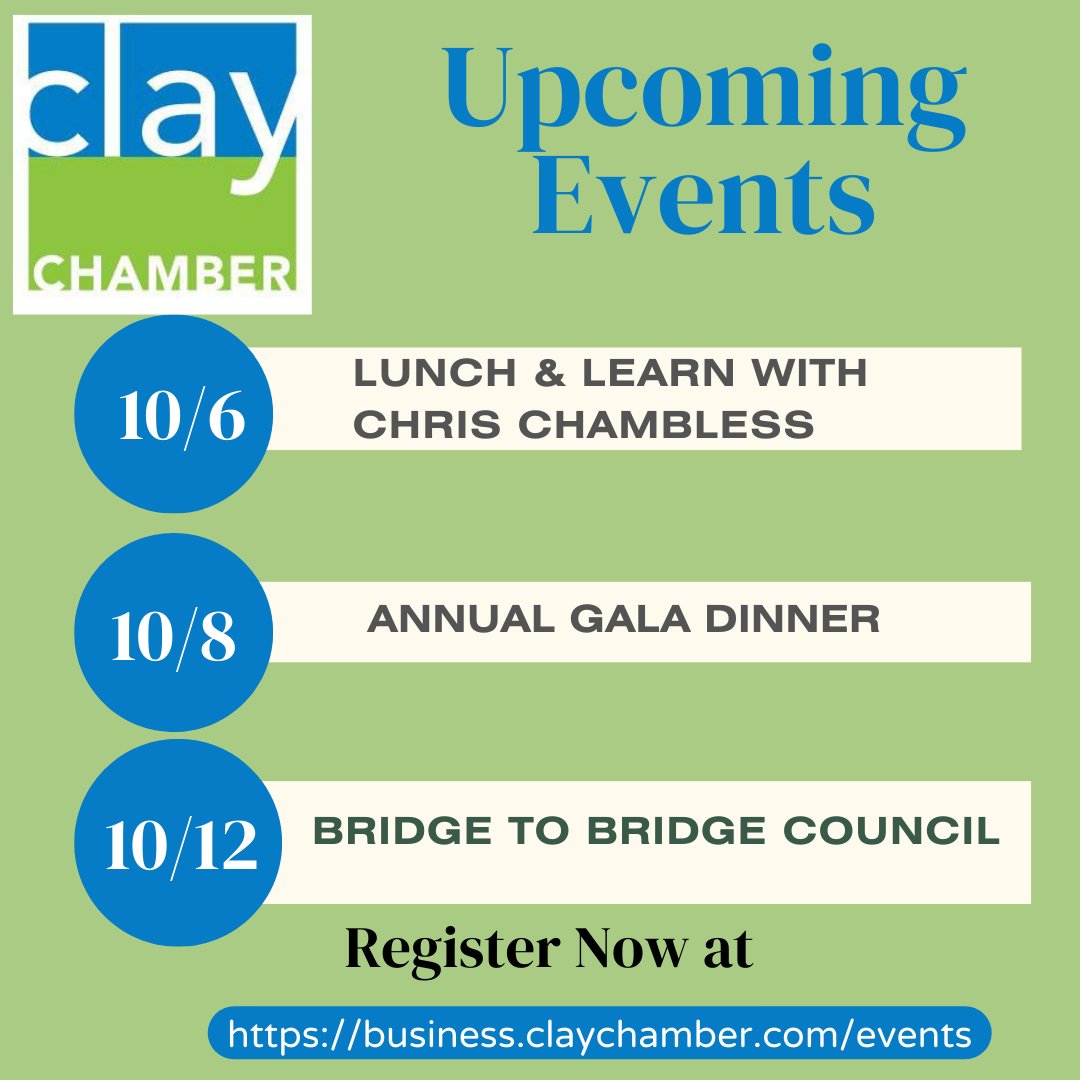 ClayChamber's tweet photo. https://t.co/aXeqZqm2E0