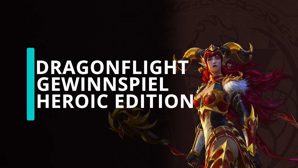 Am 29.11.2022 erscheint #Dragonflight und dank <a href="/Warcraft_DE/">Warcraft DE</a> habt ihr bei mir nun die Möglichkeit 1x die Heroic Edition zu gewinnen.

Teilnahme:
▶️ Follow <a href="/MMOSankarDE/">MMOSankar</a> 
▶️ Like ❤️ &amp; RT 🔁
▶️ Kommentiert 💬: Welche Klasse werdet ihr spielen?

#WoW_Partner #Warcraft #WoWDragonflight