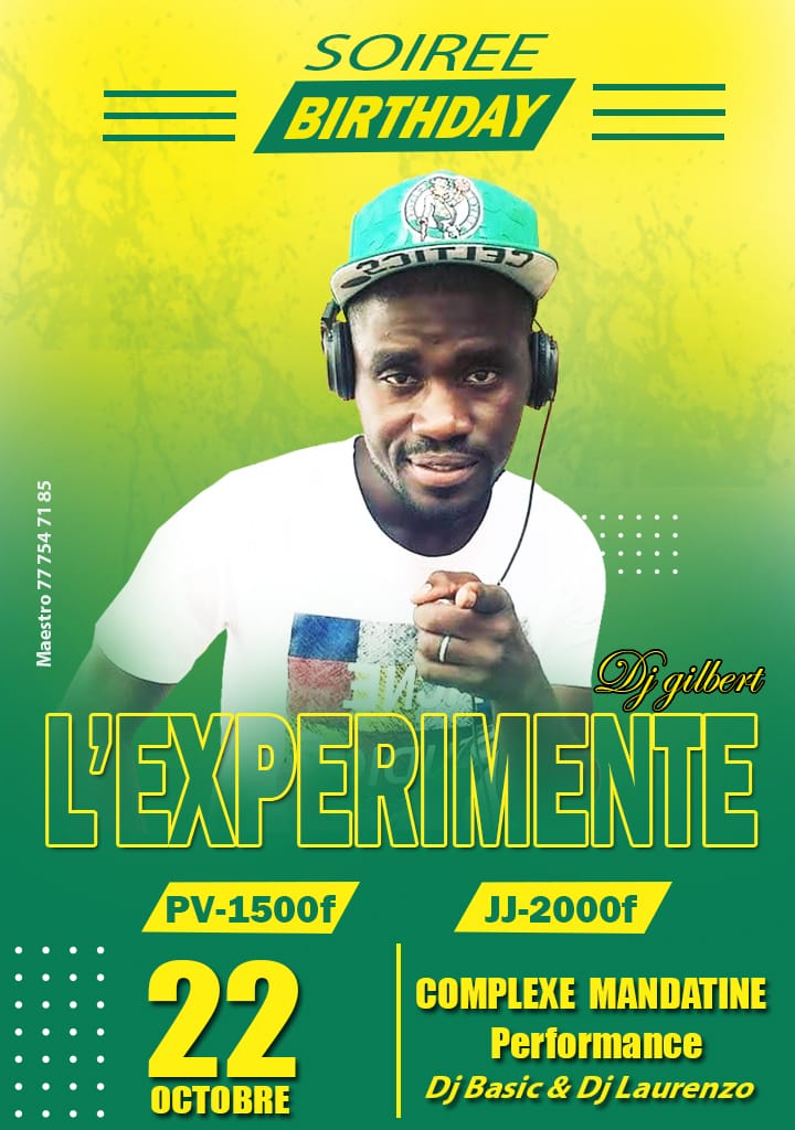 GilbertSylva1's tweet photo. Un Rendez-Vous de Connaisseurs 
#RetrouvonsNous #ComplexeMandatine Guédiawaye #RontPointMalibu
Pour une Soirée de Classe
#BirthdayParty de @GilbertSylva1 
#GuédiawayeFiesta https://t.co/Wz6kl1taj5