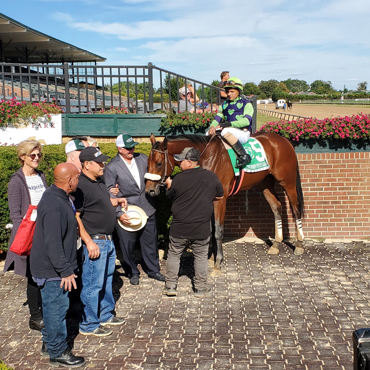 SadandSulk's tweet photo. Howgreatisnate? Great enough to win The First State Dash @DelParkRacing . Trainer @AndySimoff . @rj112712 @TheRacingBiz https://t.co/ru4lpw0TH0