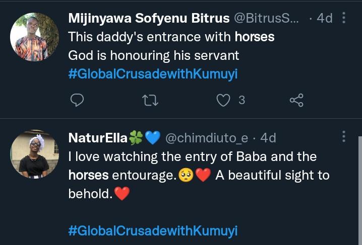 CeeZoe_'s tweet photo. Safe to say #GCKinMinna gave Baba a gift 🔥🔥
100k Twitter followers on the Last day of the crusade 💃💃💃 E choke 😜😜
#DLConversations we moveeee.. 200k in sight 🤩🤩
Baba's grand entries all through the crusade on Horses 😉
E plenty 💃💃 Minna, you do this one 👏 https://t.co/YtiyZV2ExT