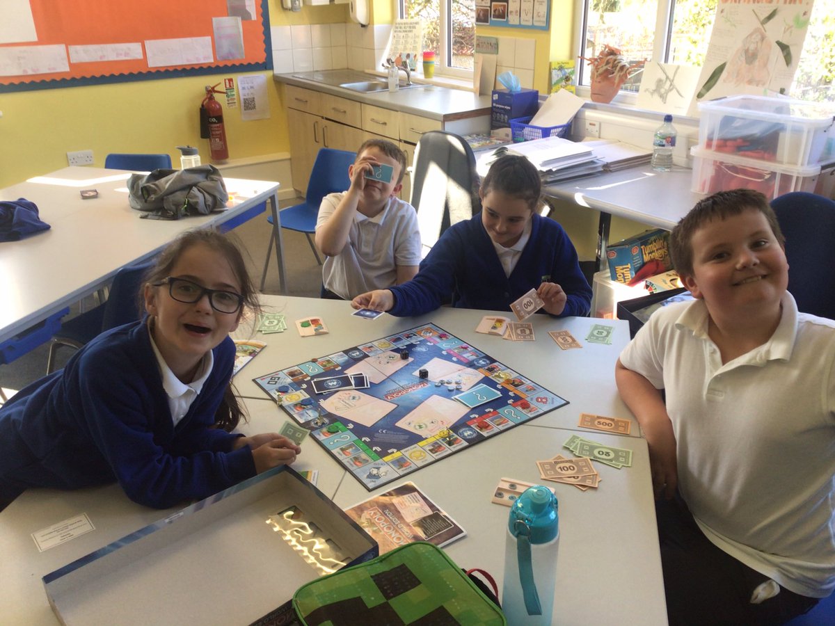 woodleasnow's tweet photo. Board games club has been great fun so far this year! Safe to say, Mrs Astbury didnโt win at Monopoly! #WJSEnrich @ChimpsYear6 @elephantsclass ๐ฒโ https://t.co/Kf6CxJACs6