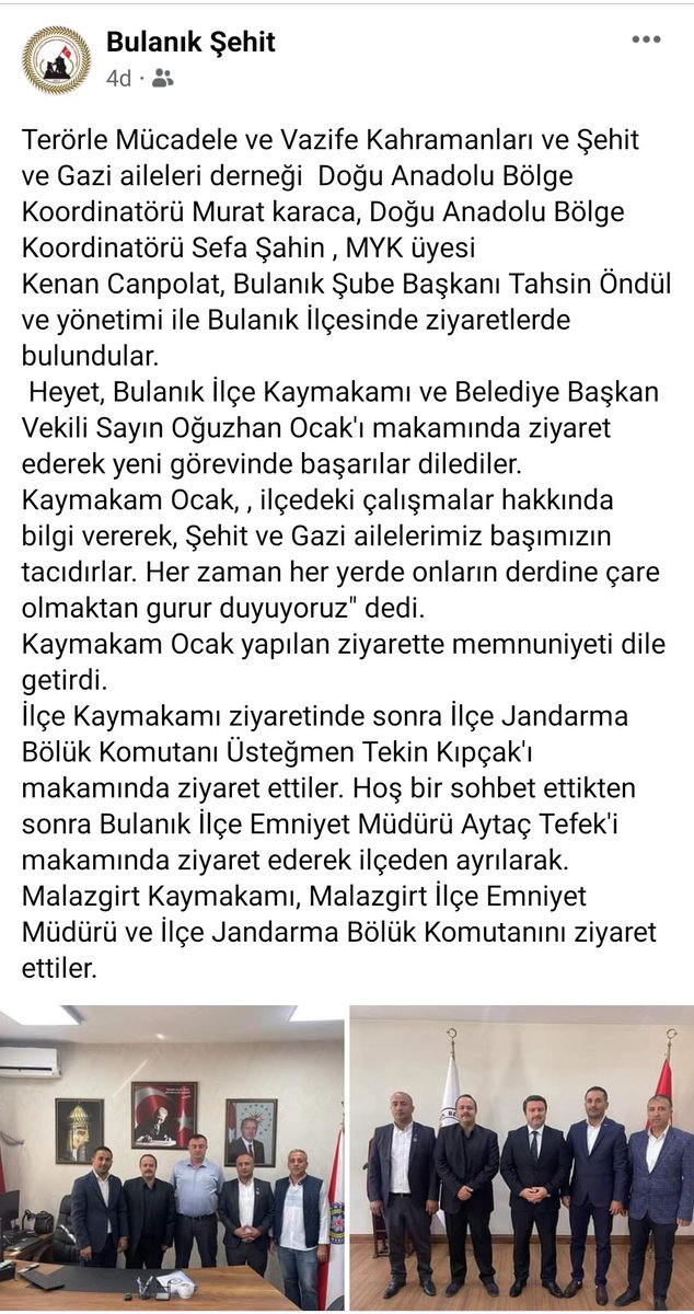 VAZİFE KAHRAMANLARI, ŞEHİT - GAZİ AİLELERİ BULANIK (@vazifeb) on Twitter photo 