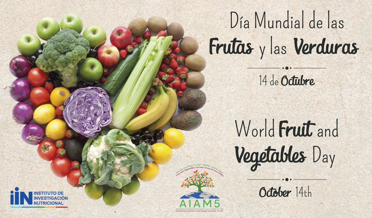 En el Día Mundial de las Frutas y Verduras compartimos con ustedes una nota sobre esta importante celebración 🙌🏼
➡️ Conoce todos los detalles aquí: bit.ly/3DlhGAy

<a href="/AIAM5_/">@AIAM5_</a> #DMFV2022 #WFVD2022 #NADIEsinFV #NOONEwithoutFV #FVparaTodos #FVforAll