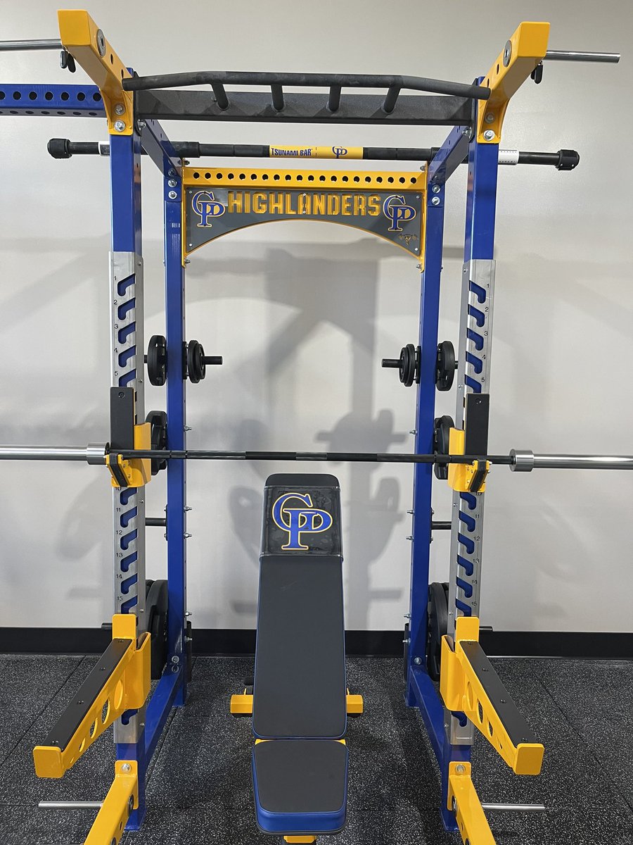 CoachWaggonerGT's tweet photo. The new weight room is starting to come together in new fieldhouse… can’t wait to see the finished product after install is done… #G-P Football #NewFieldhouse https://t.co/CfxAfd87zZ