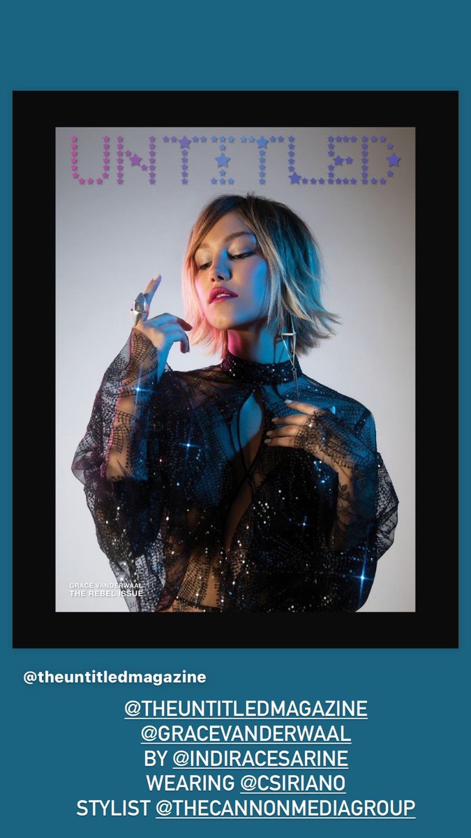 FANderWaalNews's tweet photo. .@GraceVanderWaal on 1 of 8 10th Anniversary covers of @TheUntitledMag'azine
#TheRebelIssue: EXHIBITION TONIGHT in NYC!
📸from photographer, founder, director @indiracesarine on IG Stories
#SupportGraceVanderWaal #LionsDen #Megalopolis #ChooseKindness https://t.co/3qBtrLYWg5