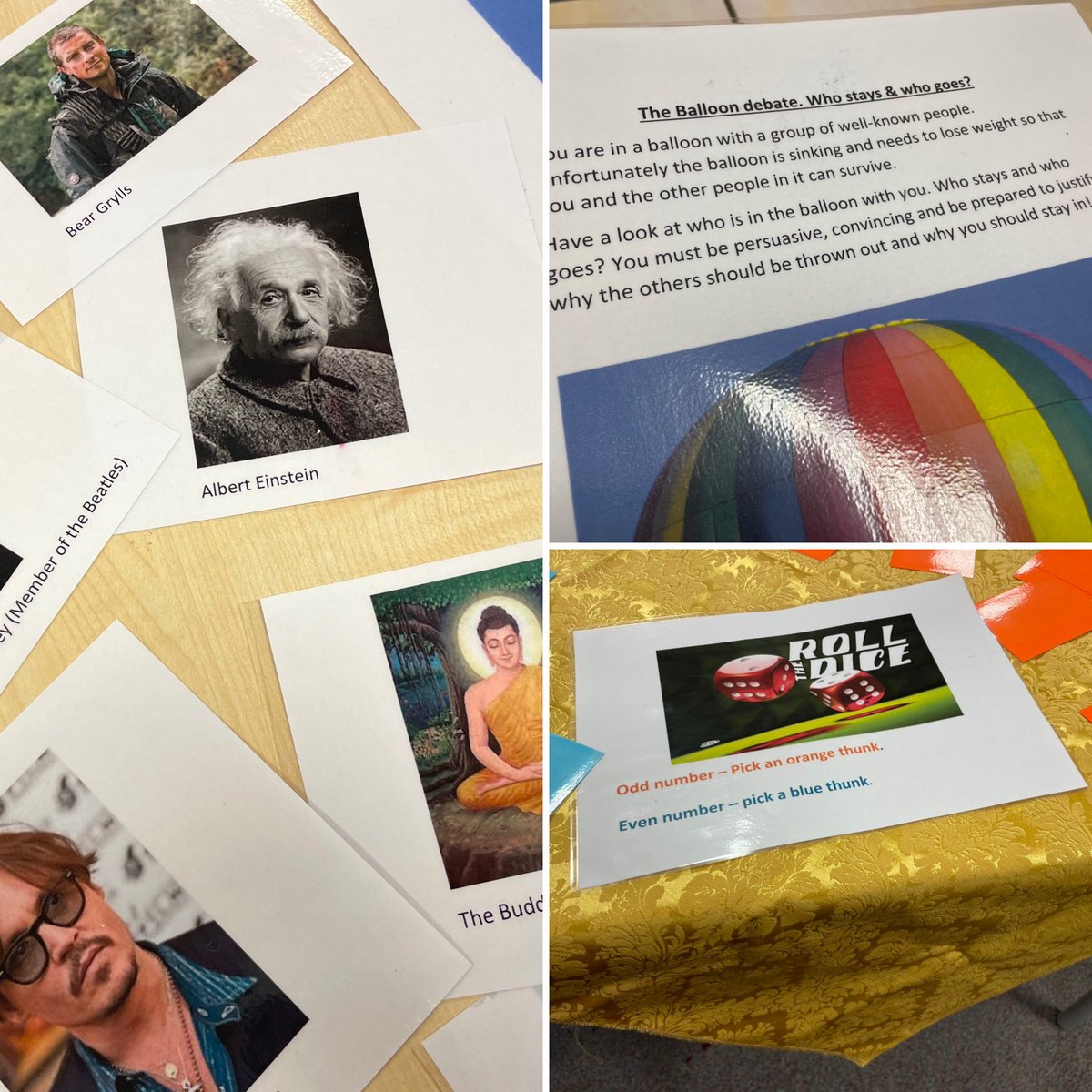 TheChaseMalvern's tweet photo. In Religion, Philosophy and Ethics you can come and join in the balloon debate.
You’re losing height - Who would you want in your balloon, and who might you be happy to do without?!
#makingyouthink
#openevening
#RPE https://t.co/JJDP4bv5uV