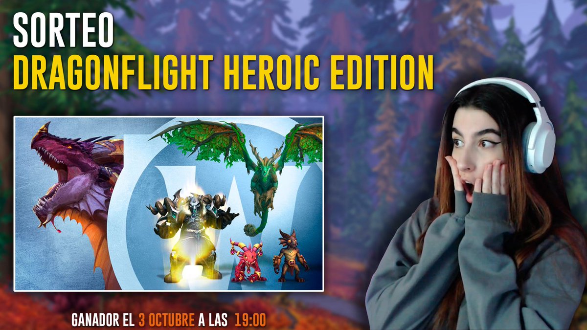 ItsxRo's tweet photo. 🐉DRAGONFLIGHT SALE EL 29 DE NOVIEMBRE🐉

y para celebrarlo os traigo gracias a @Warcraft_ES...

🎁SORTEO DE #DRAGONFLIGHT HC EDITION🎁

Requisitos:

➡️Follow @ItsxRo en Twitter
🔁RT a este Tweet

*Ganador el 3 de Octubre a las 19:00 CEST

🍀MUCHA SUERTE A TODOS🍀

#WoW_Partner https://t.co/QKQlMrtfkN