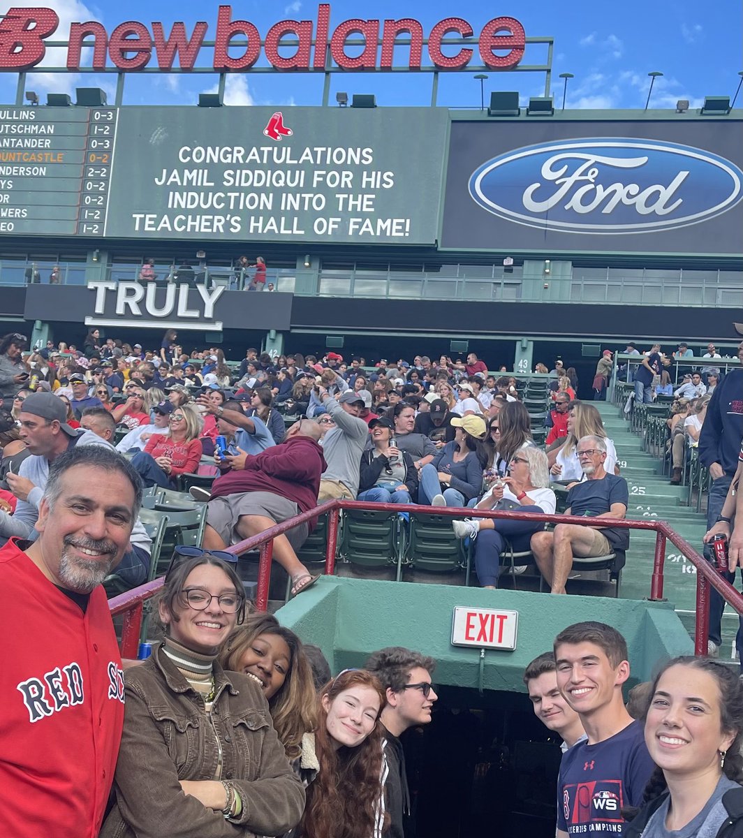 Thank you ⁦<a href="/RedSox/">Red Sox</a>⁩ for recognizing me today. ⁦<a href="/TeachersHall/">NTHF</a>⁩ ⁦<a href="/pegasus_springs/">Pegasus Springs Education Collective</a>⁩ ⁦<a href="/MASchoolsK12/">Massachusetts K-12</a>⁩