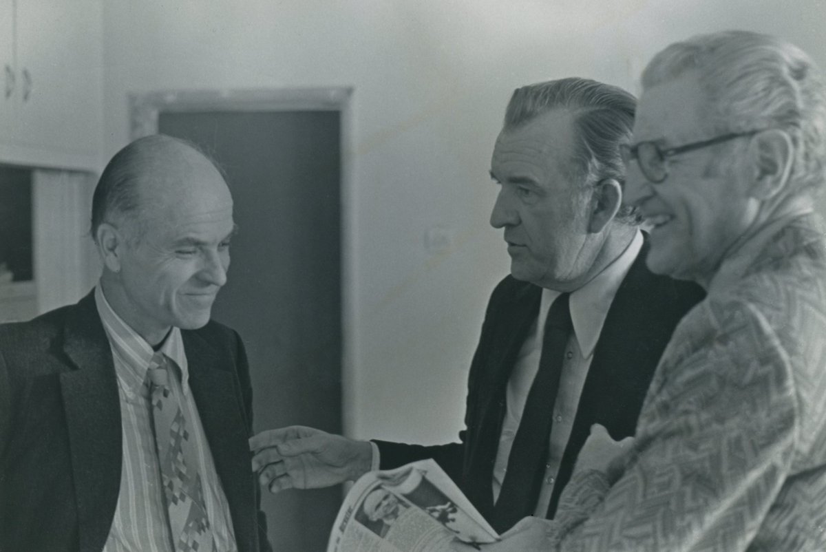 mhdarsie16's tweet photo. Concluding the 3-month series of photos of Dr. Ralph Winter, what he especially appreciated during his years leading the U.S. Center for World Mission (now Frontier Ventures) in Pasadena, California was the interactions with his colleagues inside and outside of the office! #USCWM https://t.co/UBIYh97fFm