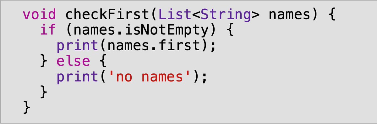 AmalAhmad997's tweet image. The number of items in names has no effect on the running time of this function. Whether the input has 10 items or 10 million items, this function only prints the first element of the list.
#dart #datastructureandalgorithms #algorithms