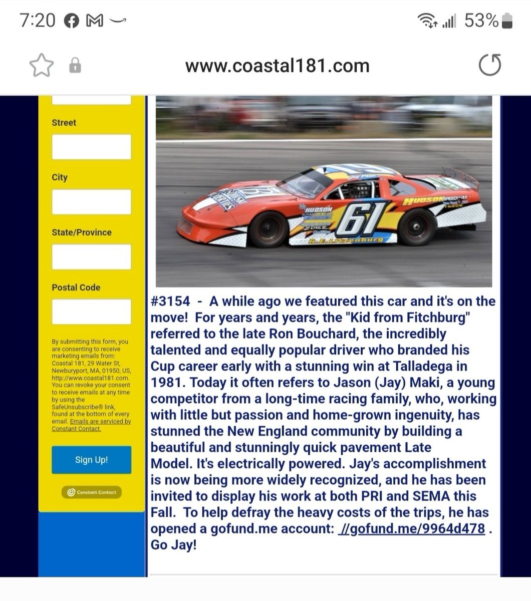 MreRacingjay's tweet photo. Featured again on https://t.co/Sic89Dxa4c photo of the day and  https://t.co/4EdvzICDGH electric stock cars are coming! #firstelectricstockcar https://t.co/QtBKcxc9sa