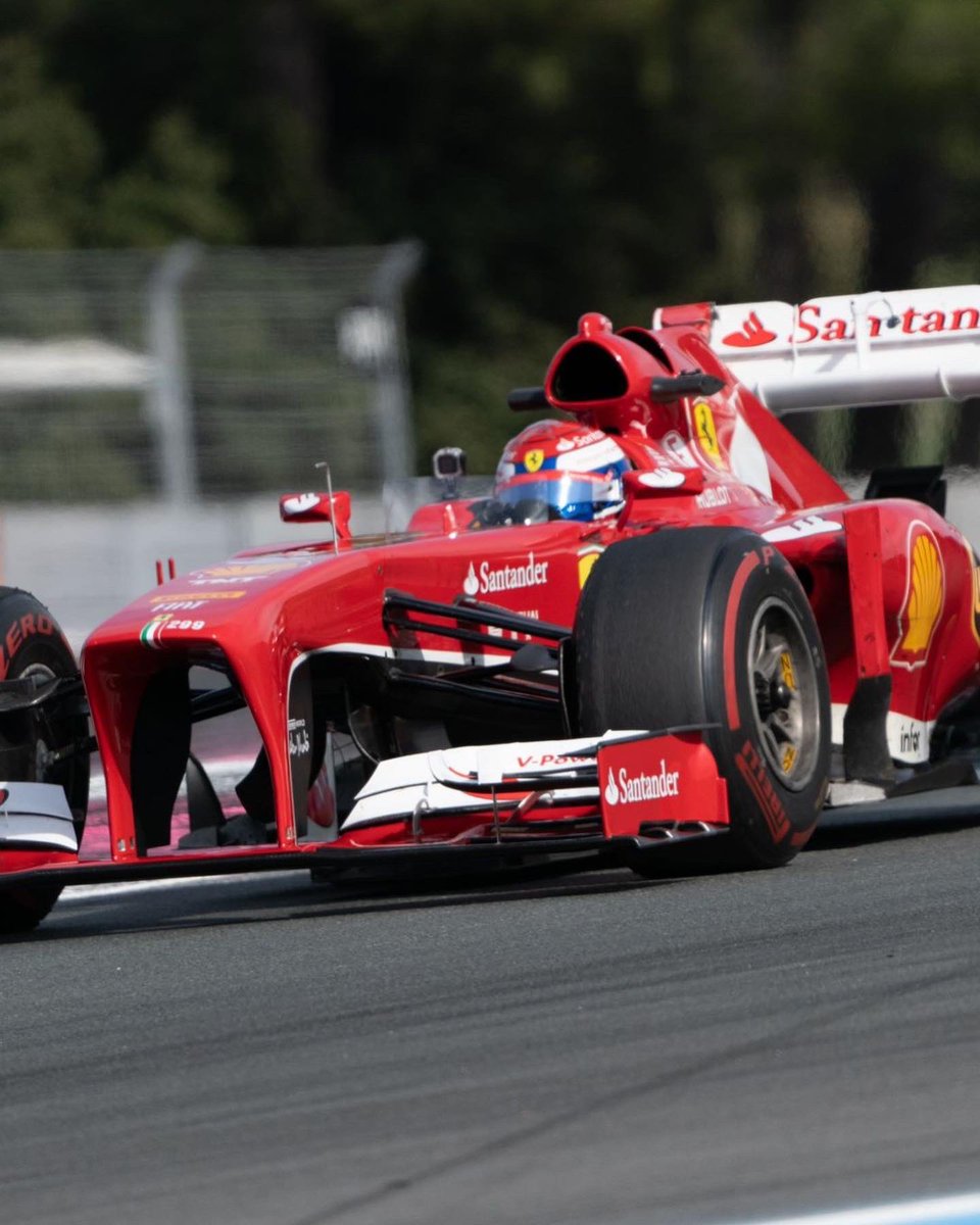 marc_gene's tweet photo. Con la #F138 ex @alo_oficial en Paul Ricard. With the F1 with which Alonso won the 2013 #SpanishGP @FerrariRaces #F1Clienti https://t.co/GL0VGISNFz