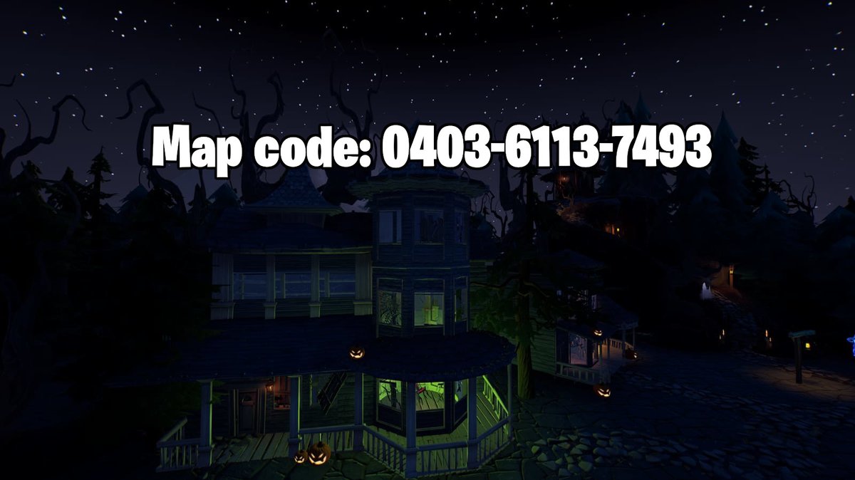 MimiMello00's tweet photo. We've updated and reworked our Melloween Nightmare Games map!
Featuring "One in the chamber" and the brand new "Steal the heal" game mode, play using new mechanics like the melee device and explore the spooky ghost town but beware of both ghosts and the werewolf..
#Fortnitemares https://t.co/X6GyfA5Syy
