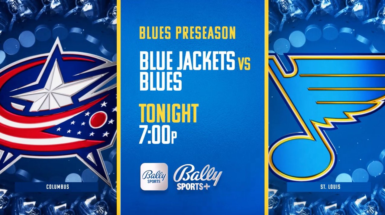 Bally Sports Midwest on Twitter "The stlblues host the Blue Jackets in preseason action