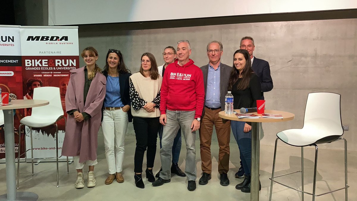 TelecomSudParis's tweet photo. [Bikeandrun] Aujourd’hui sur notre campus @TelecomSudParis @imt_bs @IMTFrance @grandparissud s’est déroulé la conférence de lancement du #Bikeandrun Grandes Ecoles et Universités 2022 avec @CEA_Officiel @GEHealthcare @MBDA_Talents @egis @RATPgroup. 

#stages #Recrutement https://t.co/dCtjUz5Q34