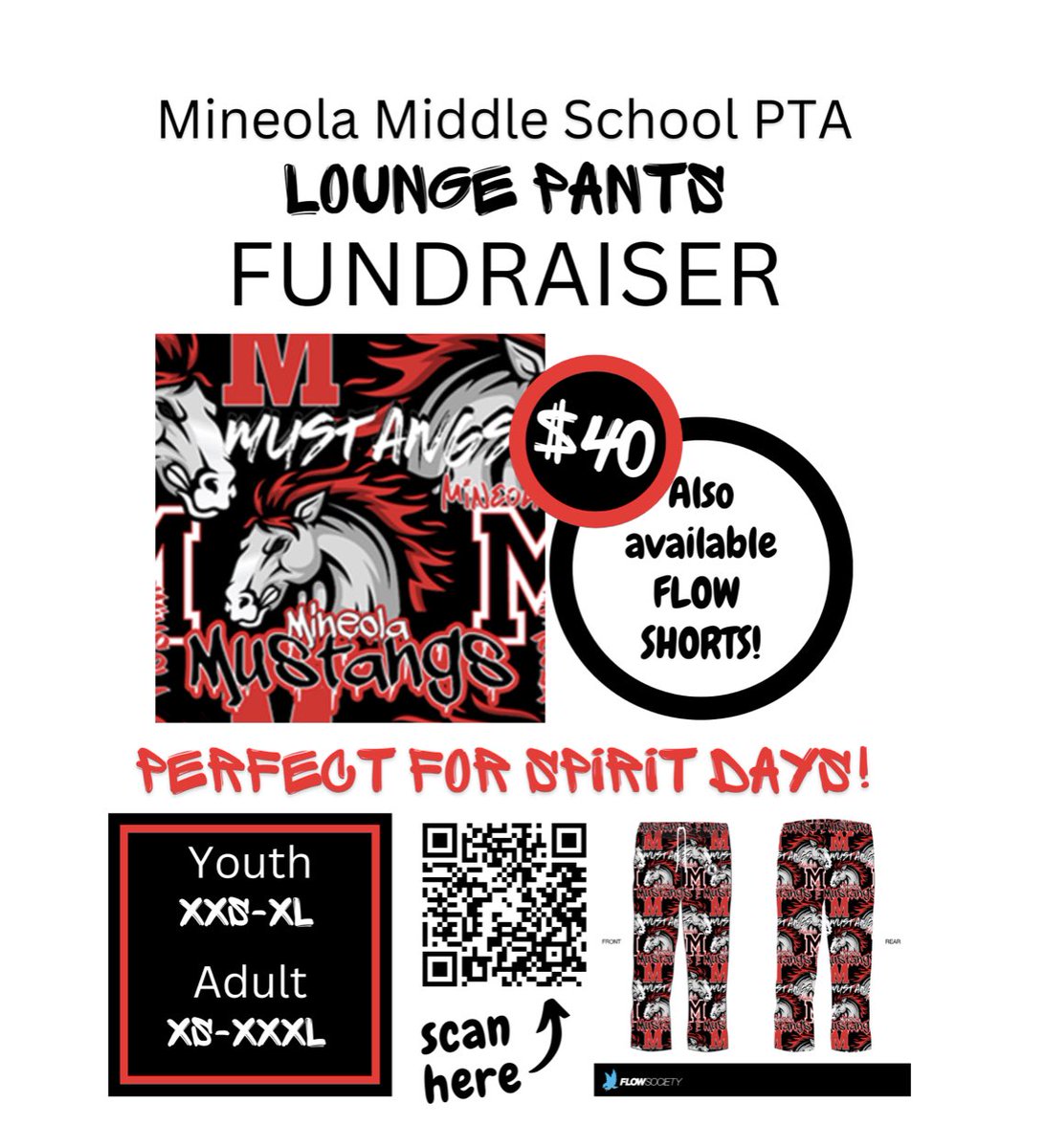 KrnRubino's tweet photo. @MineolaMS_PTA @MineolaMS Flow Society has spirit wear for all sizes! It's a fundraiser for the middle school PTA, but all Mineola kiddos filter through MMS eventually, so support our unit!  Order by 10/9 for before Christmas delivery. They make great gifts. Shorts also available https://t.co/DqyAwI9fQA