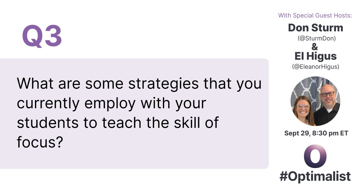 EleanorHigus's tweet photo. I teach students to set small, attainable goals when focusing on a task. If there isn't a goal to work towards, I find that all learners struggle. #optimalist https://t.co/4Ho1PDlAUm