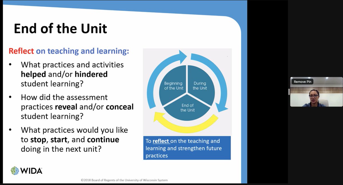 mollyfuentealba's tweet photo. At the end of our unit let's reflect on our instruction. Which practices and activities helped or hindered student learning? #WIDA2022 @MissNelsonEAL https://t.co/XBJduKVotW