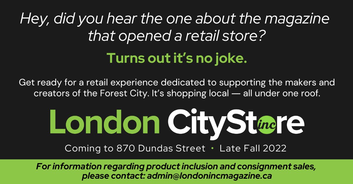 LdnIncMag's tweet photo. Yup, the rumours are true! We're super excited to be bringing the London CityStore to 870 Dundas Street later this fall! We're fusing our media studio with a retail store and will be promoting and supporting London's makers and creators. #ldnont #519ldn #shopldnont https://t.co/iqxPRtKQOc