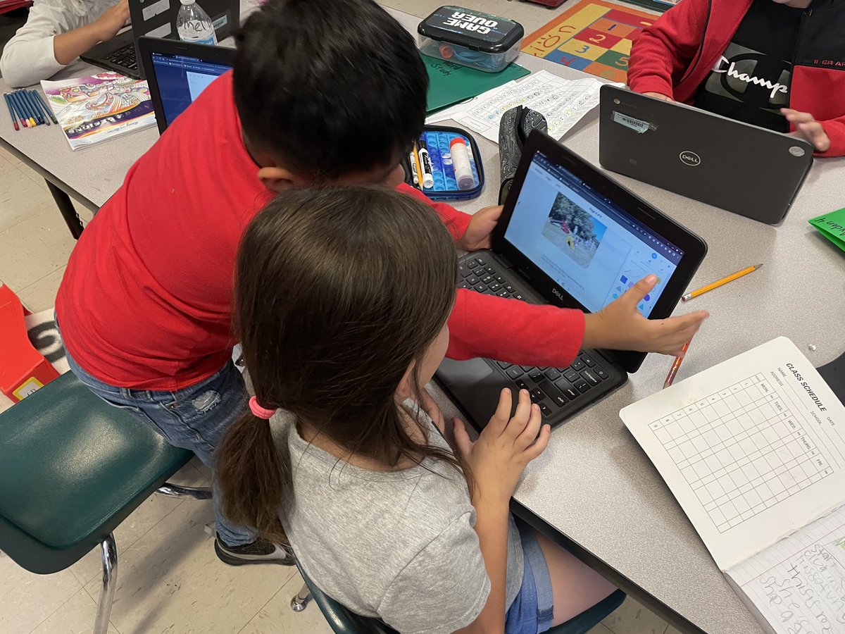 odie2teach's tweet photo. Creating excitement about writing using Book Creator. Check out those speech bubbles! Collaboration, engagement and excitement filled Mrs. Gailey’s room today! #creativity #2ndgrade @BookCreatorApp @Hall_Schools @ChicopeeWoods https://t.co/wDjICVmO6P