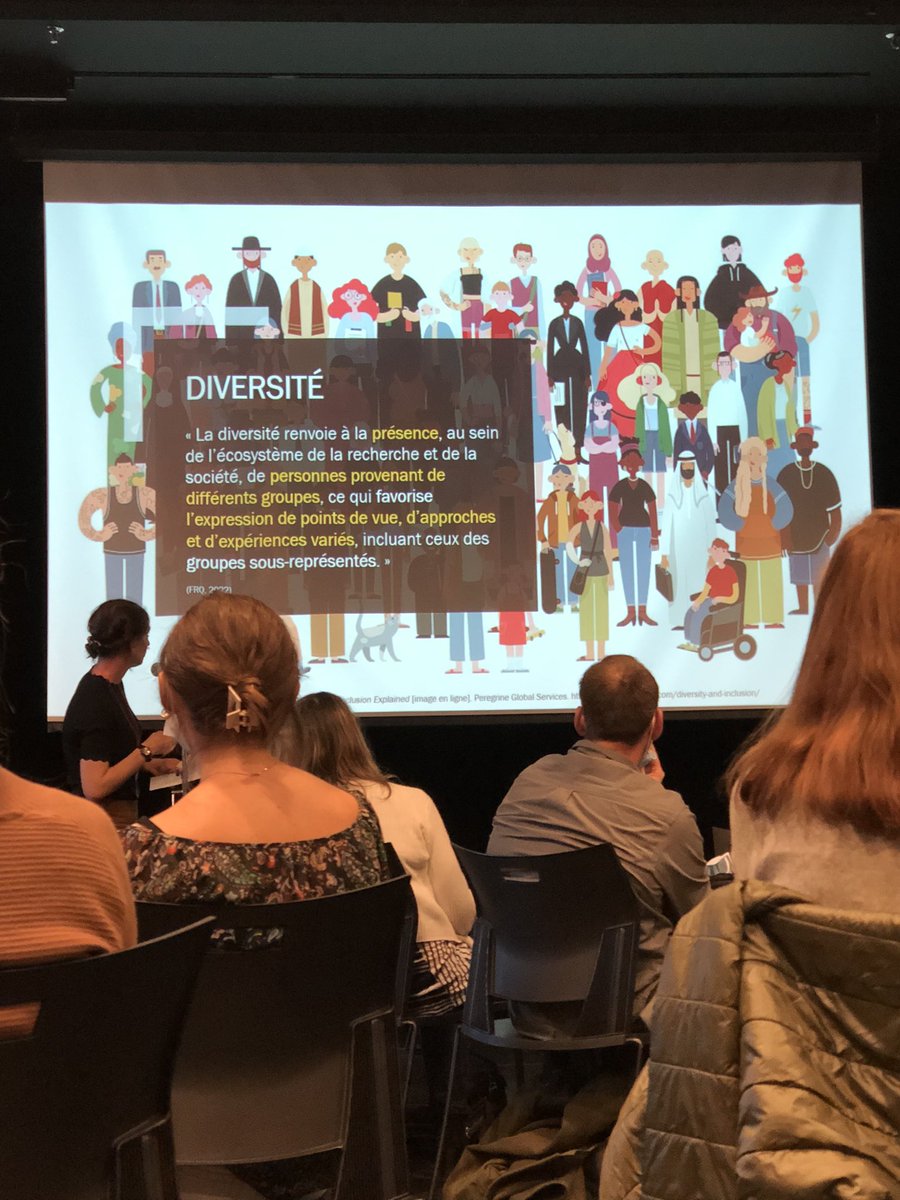 IMPAKTsci's tweet photo. Une très belle initiative du Comité Étudiant du #Cirris pendant le Colloque étudiant : un panel sur l’#EDI dans le cadre de la #recherche scientifique. 👏🏼 https://t.co/NJ6N76hJhx