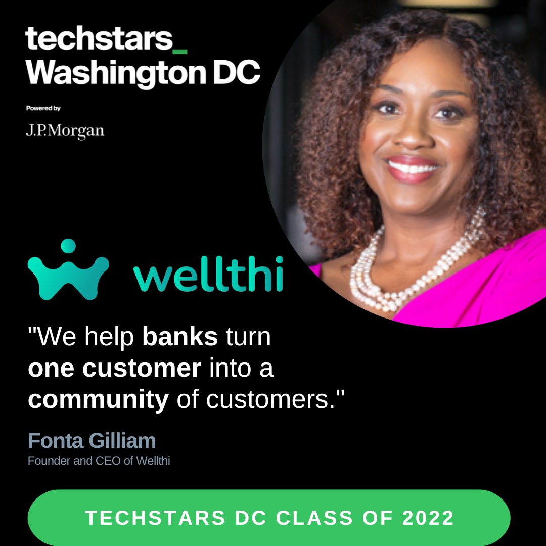 Meet the incredible founders that make up the #TechstarsDC Class of 2022. We are spotlighting one company per day for 12 weekdays and today is the LAST DAY - DAY 12! Meet <a href="/wellthiapp/">wellthiapp</a> founded by <a href="/FontaGilliam/">Fonta Gilliam</a>. 

<a href="/Techstars/">Techstars</a> <a href="/jpmorgan/">J.P. Morgan</a>