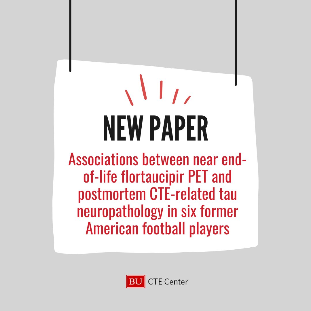 Check out the new paper below from first author Michael Alosco, PhD, and senior author Robert Stern, PhD (@bobstern24). This publication uses data from the #DIAGNOSE CTE Research Project. 

Read it here: bit.ly/3fj6Eld

#BUCTE #CTE