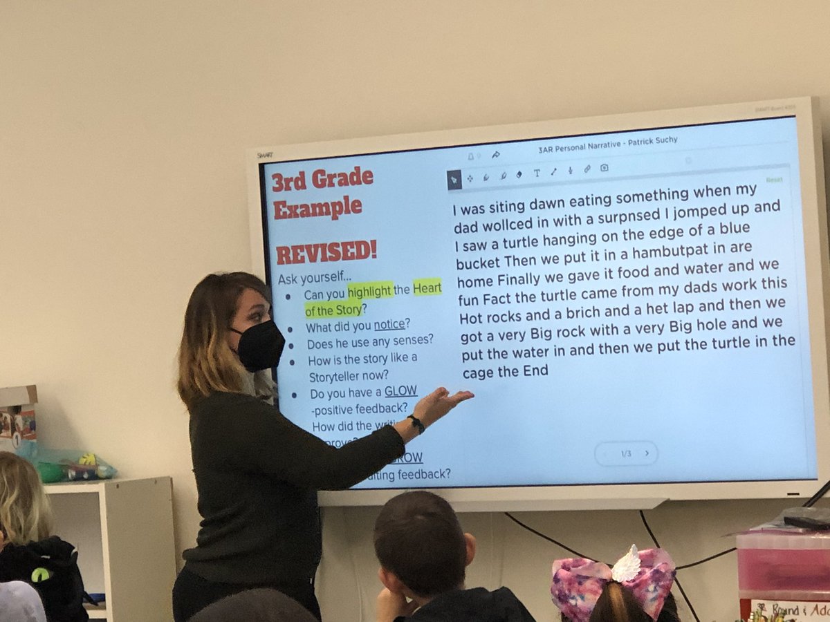 MrsAlcockES220's tweet photo. Our 3AR writers are working hard in workshop to revise the❤️ heart❤️ of their personal narratives!A special thank you to our “Teaching Bee”- Mrs. Anderson for an engaging lesson! @TheTeachingBee @JaclynRubinD100 #tigerslearn #d100inspires #d100inspira https://t.co/JUzEbON5cH