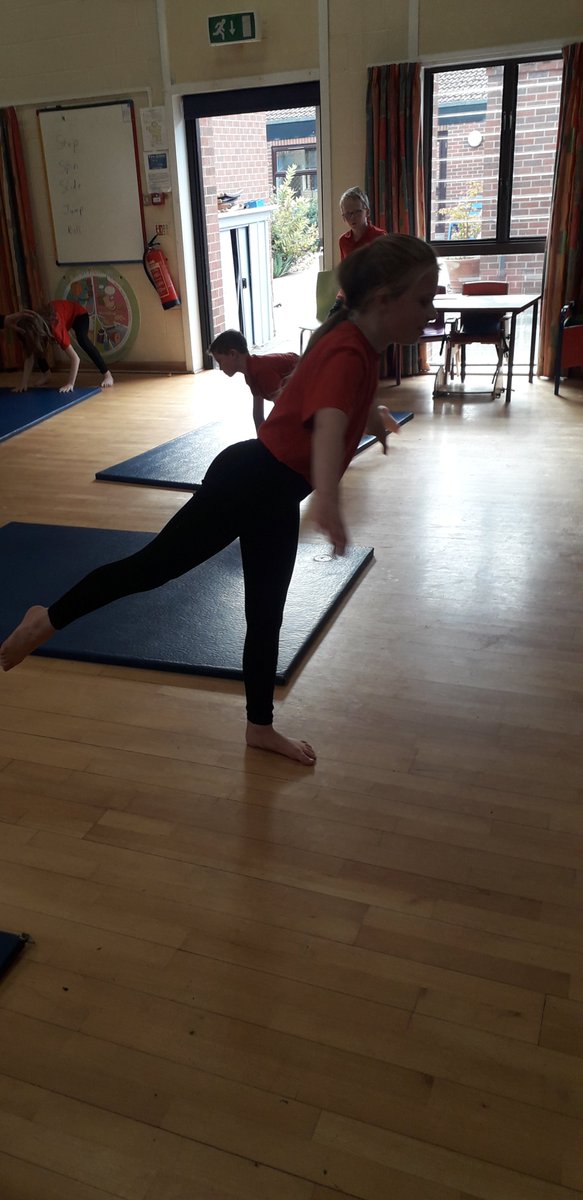 Y6 gymnastics under the expert tutelage of Mr Watson.