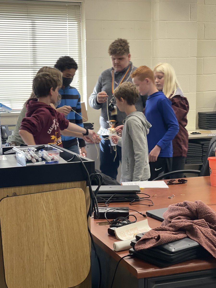 CALSD Technology Leaders practicing team building and leadership by moving Radioactive Alien matter to a safe location 👽