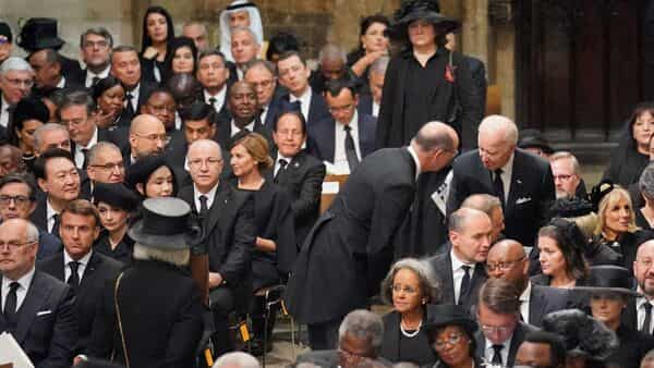 aim4thetaint's tweet photo. @newsmax I heard @JoeBiden spent 30 minutes at the funeral looking for #QueenElizabethII to personally thank her for inviting him.
#WheresJackie 
#WheresQueenie https://t.co/D9KE15KYF5